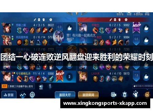 团结一心破连败逆风翻盘迎来胜利的荣耀时刻